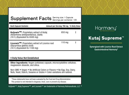 Vista 3 de Kutaj Supreme - Apoyo para la salud digestiva y el equilibrio intestinal - Fórmula tradicional a base de hierbas - Bienestar gastrointestinal, grado