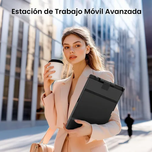 Vista 8 de Extensor de pantalla para laptop, monitor extensor de pantalla triple de 2.5 K, rotación de 360° Plug-Play múltiples pantallas para laptop Negro