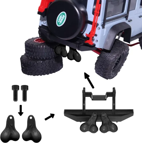 Vista 5 de Bolas de camión colgantes tuercas para TRX4M SCX24 FX24 1/18 RC Cars (negro)