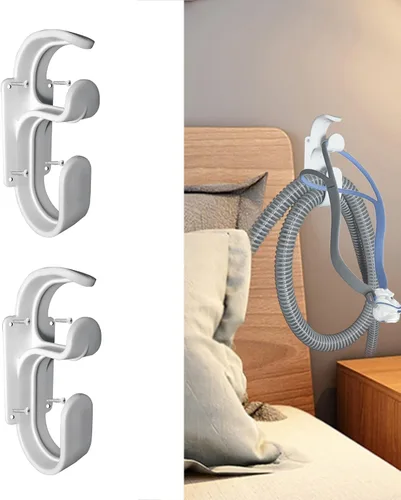 Vista 14 de Percha de manguera CPAP con función antidesenganche, gancho para máscara y soporte de tubo, organizador de suministros, evita enredos de manguera