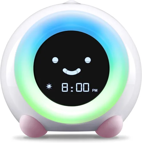 Vista 10 de LittleHippo Mella: Reloj despertador para niños, entrenador de sueño para niños listo para despertar, luz nocturna, máquina de sonidos y OK