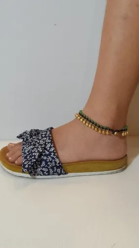 Vista 4 de Infinityee888 - Tobillera moderna de moda de jade verde y latón, 10 pulgadas, tejida con cordón de cera, hermoso estilo bohemio hippie hecho a mano