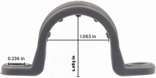 Vista 2 de ISPINNER 12 correas de tubo de PVC de 3/4 pulgadas, correa de conducto de plástico de 2 agujeros para tuberías de PVC, conductos y cables