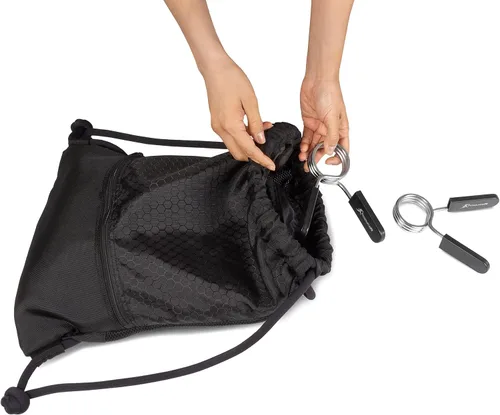 Vista 5 de ProsourceFit - Collar de clip de resorte olímpico para mancuerna de 2 pulgadas, par con asas de agarre fácil para levantamiento de pesas