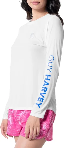 Vista 6 de Guy Harvey Camisa de protección solar de rendimiento de manga larga para mujer UPF 50+