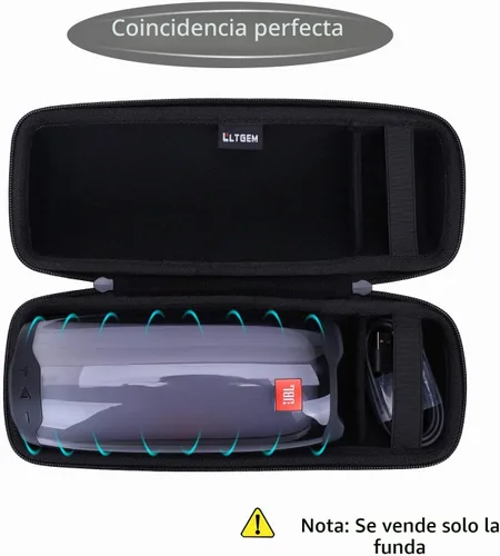 Vista 2 de LTGEM - Funda compatible con altavoz portátil JBL Pulse 4, color negro
