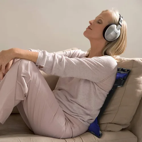 Vista 3 de Dispositivo mágico de estiramiento de espalda de varios niveles con almohadilla de espuma viscoelástica, soporte lumbar de espalda para silla