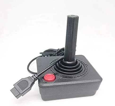 Vista 3 de CHILDMORY Joysticks de mando clásico retro negro para consola de sistema Atari 2600