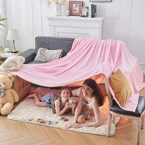Vista 34 de NEWCOSPLAY Manta de Tiro Súper Suave Aqua Franela Sedosa Premium Fleece con Patrón de Hojas Ligera Manta de Cama para Uso en Todas las Estaciones