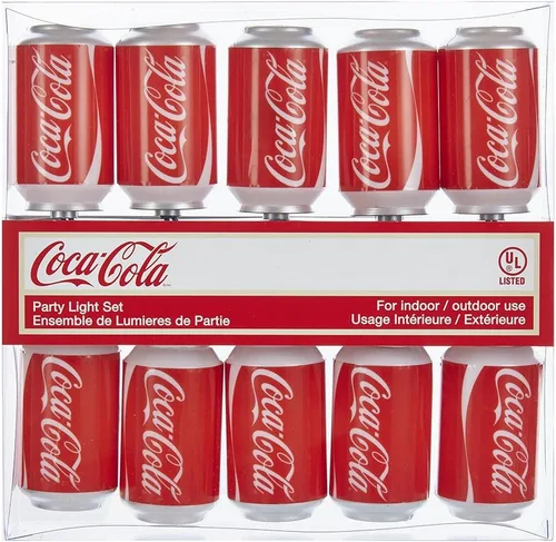 Vista 2 de Kurt Adler CC0748 - Juego de luces para latas de Coca-Cola, 10 luces