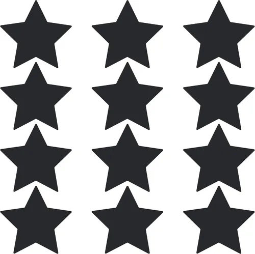Vista 29 de LiteMark Calcomanías de vinilo mate extraíbles con diseño de estrella Blanco