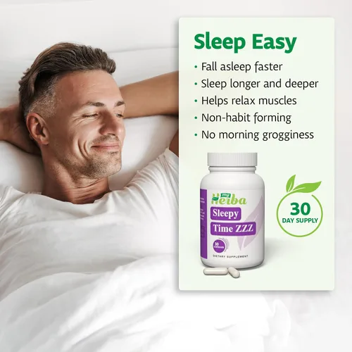 Vista 3 de SleepyTime ZzZ - Suplemento natural de apoyo para el sueño con melatonina, magnesio y L-teanina - Promueve el sueño reparador, despierta renovado