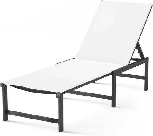 Vista 15 de Tumbona de aluminio para patio al aire libre, gris