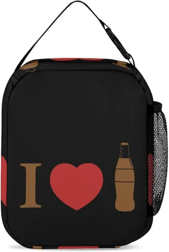 Vista 3 de I Love Coke - Lonchera térmica reutilizable, bolsa portátil para hombres y mujeres