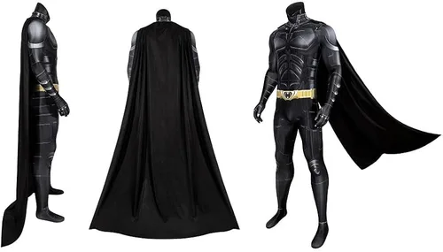 Vista 3 de Bruce Wayne - Disfraz de superhéroe de poliéster para adultos disfraz de cosplay de lujo para hombres
