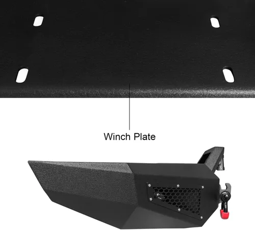 Vista 7 de Vijay Parachoques delantero y trasero para Grand Cherokee WJ 1999-2004 con placa de cabrestante y luces