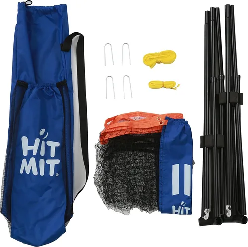 Vista 9 de JOOLA HIT MIT - Juego de red de bádminton portátil de altura ajustable - Red multideporte de competición para interior o exterior para jugar