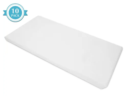 Vista 6 de American Baby Company Sábana bajera ajustable 100% de algodón percal de algodón natural, azul, suave transpirable, para niños y niñas, 24 x 48 x 4