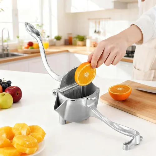 Vista 7 de Prensa manual de aleación de aluminio para exprimir jugo de frutas cítricas, extractor de jugo de frutas frescas, exprimidor de limón, naranja