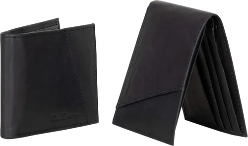 Vista 3 de Ben Sherman Mens Manchester Slim Bifold Full-Grain Leather RFID Minimalist Gift Box Wallet