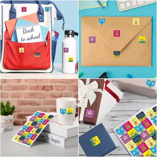Vista 7 de Junkin 480 calcomanías religiosas con temática de Jesús te ama, calcomanías para niños, calcomanías cristianas, papel autoadhesivo multicolor
