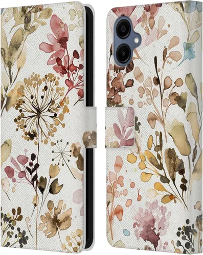 Vista 118 de Head Case Designs Officially Licensed Ninola Beige Wild Grasses Leather Wallet Case Compatible with Samsung Galaxy A07 4G