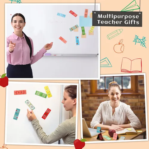 Vista 4 de Zonon 24 marcadores magnéticos para profesores, regalos de agradecimiento para profesores, regalo de agradecimiento de estudiantes, clips de página