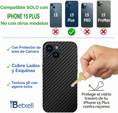 Vista 3 de 15 Plus Skin Wrap 3M Película protectora para lados y espalda, compatible con iPhone 15 Plus