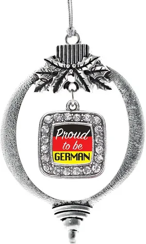 Vista 78 de Inspired Silver - Adorno con dije de reina de rodillo - Adornos navideños cuadrados de plata con joyas de circonita cúbica