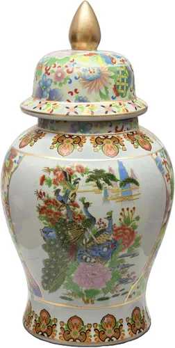 Vista 10 de Red Lantern Tarro de perro cuadrado azul y blanco de 20