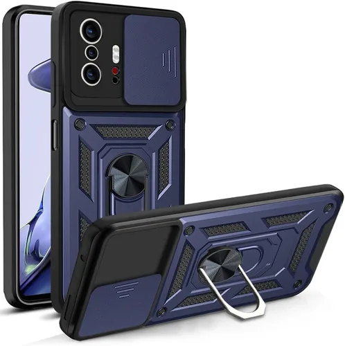Vista 23 de Compatible con Tecno Pova Neo 2 Bracket Shell, con cubierta deslizante para lente de cámara compatible con Tecno Pova Neo 2 LG6n Case Negro