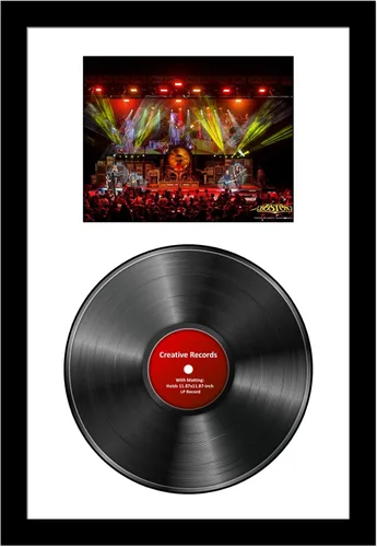 Vista 5 de Creative Picture Frames Marco de concierto de fotos de 8 "x 10" con pantallas de estera negra 33 vinilo LP