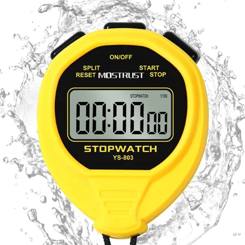 Vista 13 de Digital Simple Stopwatch, 1/30 Lap Basic Stopwatch, No Bells, No Clock, No Alarm, Silent, Child Friendly, ON/Off for Swimming Coaches Kids