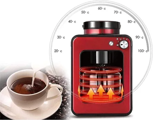 Vista 3 de Cafetera, cafetera automática, máquina de café expreso, cafetera automática de preparación, molinillo de café de rebabas integrado, perfecto