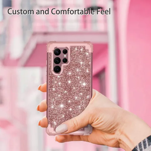 Vista 8 de LONTECT Funda para Galaxy S22 Ultra 5G, de tres capas, a prueba de golpes, resistente, híbrida, resistente, funda protectora de alto impacto