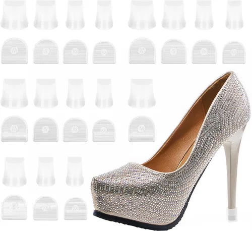 Vista 12 de Heel Protectors Heel Caps for High Heels Boot Heel Replacement for Women Walking on Grass Non-Slip Heel Covers