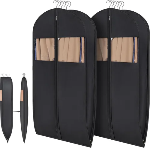 Vista 7 de Syeeiex Bolsa de compresión para colgar y ahorrar espacio, 54 pulgadas Beige