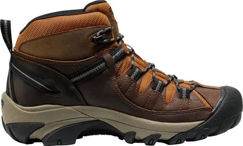 Vista 6 de KEEN Targhee 2 Mid - Botas de senderismo impermeables de altura media para hombre Bisonte/Nuez Asada