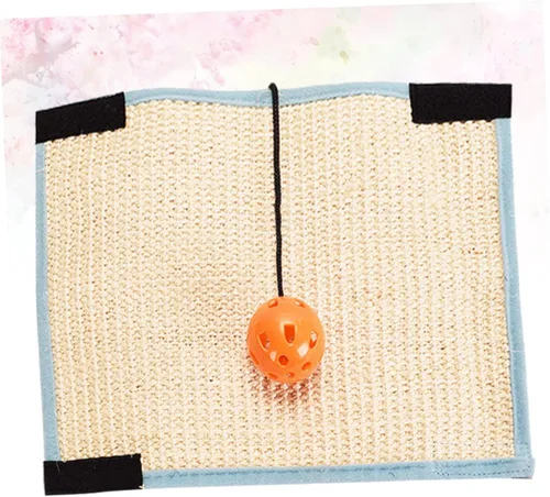 Vista 7 de POPETPOP Práctico gato Rascador Pad juguete sisal bola redonda decoración muebles sofá mesa protector Mat para gatos