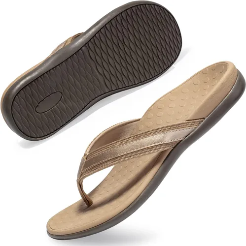 Vista 13 de LLSOARSS - Sandalias con soporte para el arco para pies con fascitis plantar, las mejores chanclas ortopédicas para pies planos o dolor en el talón