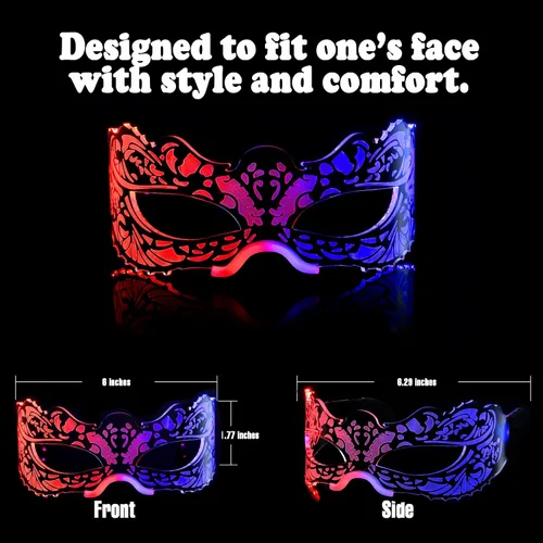Vista 6 de Oybete 2 pares de gafas iluminadas para fiestas, gafas de visera LED para adultos y niños, accesorios futuristas para rave, anteojos LED, 7