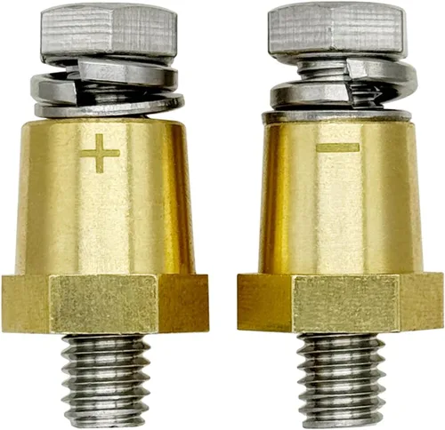 Vista 13 de Ampper Postes de carga de terminal de batería de poste lateral de latón macho de 3/8"-16 roscas, poste lateral estándar adaptador de poste