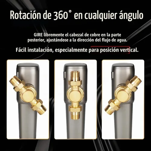 Vista 3 de Filtros de sedimentos giratorios automáticos de 40 micrones, descarga y drenaje automático de pantalla táctil, cabezal giratorio de 360°, filtro