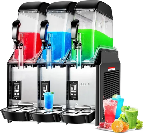Vista 9 de Máquina comercial para granizar, 1 x 3.2 galones (58 tazas), máquina para hacer bebidas congeladas Margarita de un solo tanque, 550 W, 110 V