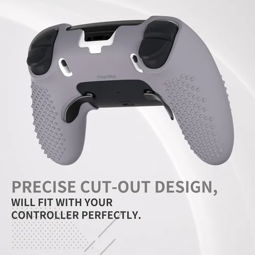 Vista 6 de PlayVital 3D Studded Edition Anti-Slip Silicone Cover Case for ps5 Edge Controller, Soft Rubber Protector Skin for ps5 Edge Wireless Controller with