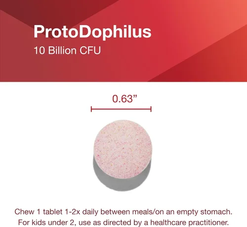 Vista 7 de PROTOCOL FOR LIFE BALANCE ProtoDophilus masticable 10 mil millones, 60