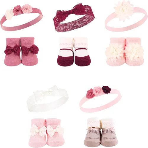 Vista 73 de Hudson Baby Conjunto de regalo de diadema y calcetines para niña
