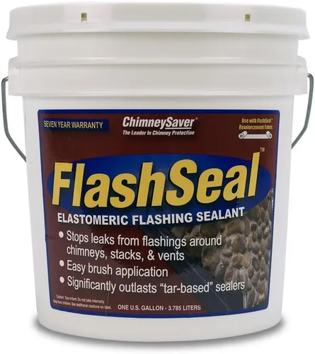 Vista 8 de ChimneySaver FlashSeal Sellador elastomérico para chimenea de techo, sellador flexible e impermeable, 1 galón (negro)
