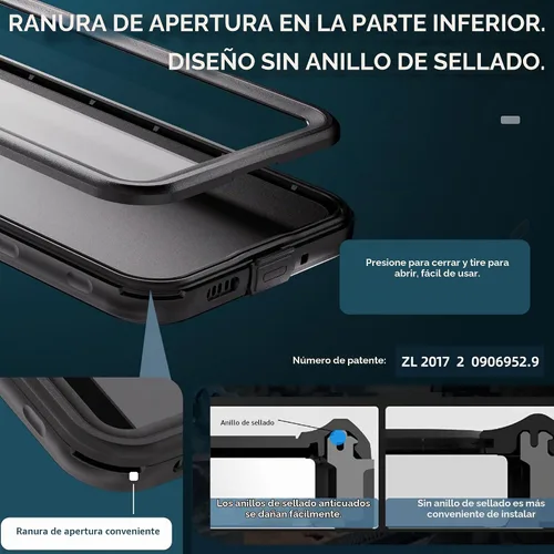 Vista 6 de Hllhunkhe Funda impermeable para Samsung Galaxy A16 5G, [IP68 impermeable a prueba de polvo] [protector de pantalla integrado] resistente de cuerpo