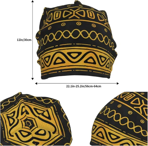 Vista 46 de Gorro africano holgado de invierno, gorro de punto casual para hombres y mujeres